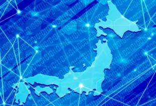 日本地図（全国対応の就業先を表現）